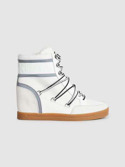 Calvin Klein Cipők HU512887 | Calvin Klein Shearling Trainer Női Csizma Fehér